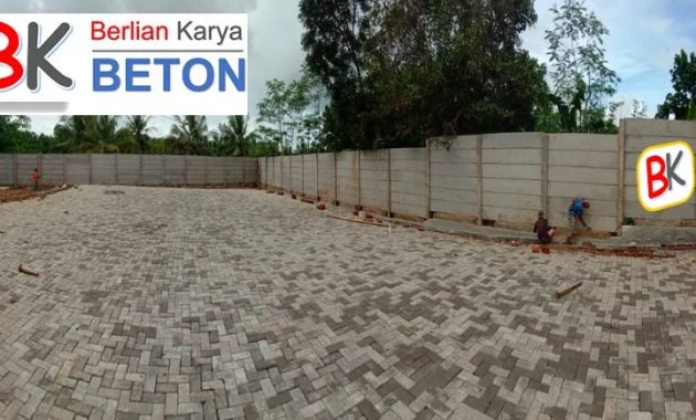 harga pagar panel beton polos
